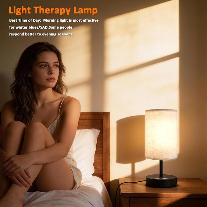 Light Therapy Lamp, 10000 Lux Natural Light Lamp Therapy Lamp with Remote Control, Sun Lamp 3 Color Temperature & 3 Brightness Level & Timer, Daylight Lamp for Home, Office