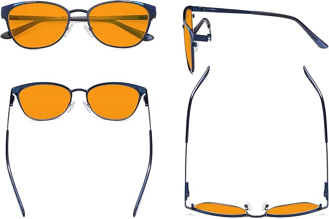 Eyekepper Blue Light Filter Glasses for Women- Butterfly Design Computer Eyegalsses with Transparent Blue Lens