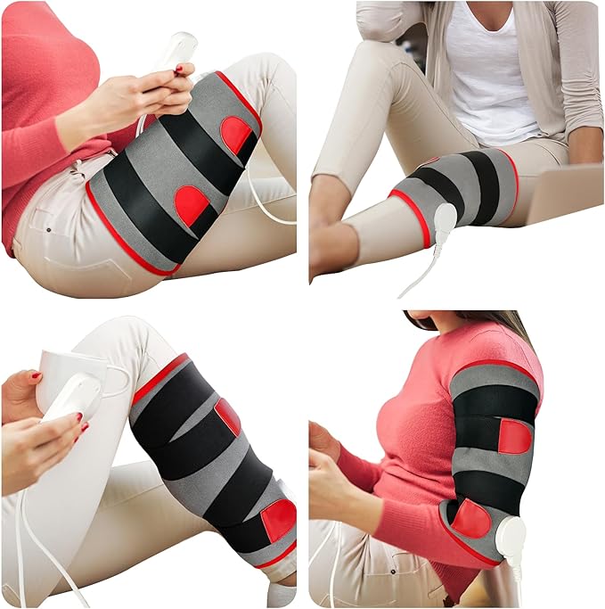 Comfytemp Leg Heating Pad, FSA Eligible Items Only List Wearable Heat Pad for Leg and Calf, HSA Electric Heat Wrap for Knee/Arm/Hamstring Soothing Warmth, Birthday Gifts for Women Wife Mom Her (S/M)