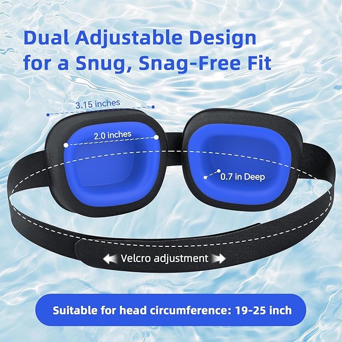 CLOZIA Eye Mask for Dry Eyes - 100% Blackout Dry Eye Mask & Moisture Goggles - Adjustable Sleeping Mask for Men & Women - Removable Cleaning Silicone, Soft & Comfortable - Great for Travel, Shift Work