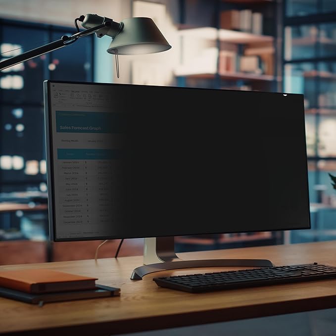 StarTech.com Privacy Screen for Dell P3424WE Curved 21:9 Monitor, Double-Sided Filter, Computer Screen Protector, TAA