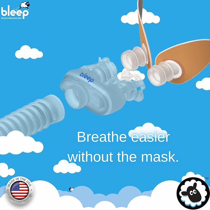 Bleep Dreamports CPAP Mask Replacement, Mask-Free Sleep Apnea Solution, No Nasal Insertion, Skin-Friendly Tape, 96 Night Pack, 192 Count Box, Compatible with DreamWay Connector Kit