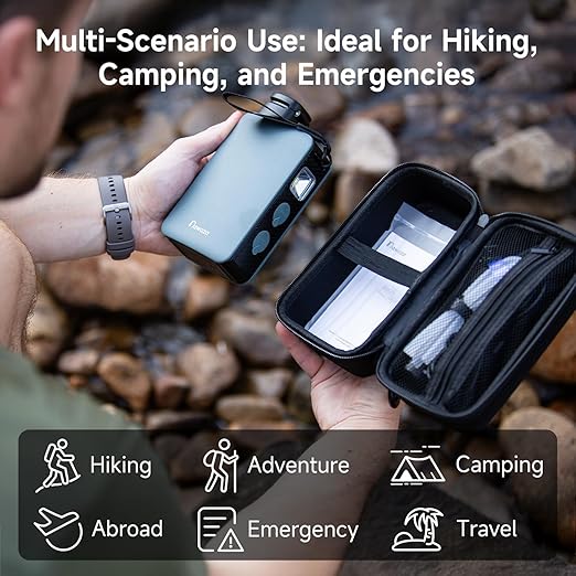 Portable Electric Water Filter - 0.01 Micron Outdoor Camping Water Purifier for Hiking, Camping Water Filtration System Survival,Travel and Emergency-Green