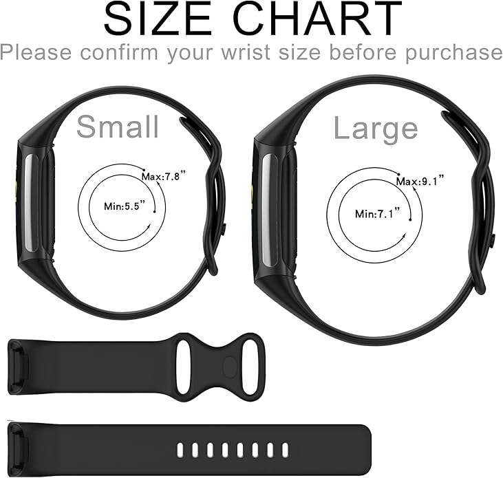 Compatible with Fitbit Charge 5 Bands Women&Men, Replacement Soft Silicone Watch Straps Soft Wristband for Fibit Charge 5 Advanced Fitness & Health Tracker