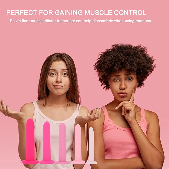 Silicone Pelvic Floor Muscle Exerciser Trainer Set - 5 Kit System (Small Set)