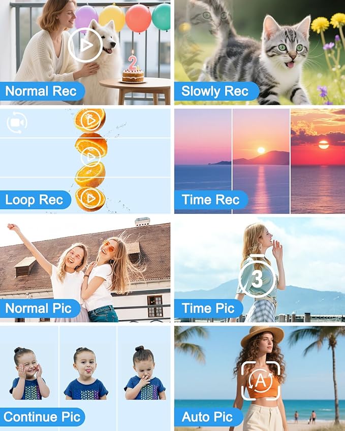 5K Digital Camera, 80MP Dual Screen Autofocus Vlogging Camera, 18X Zoom Point and Shoot Camera for Photography, Flash, 32GB Card, 2 Batteries, Compact Camera for Teens Adults (White)