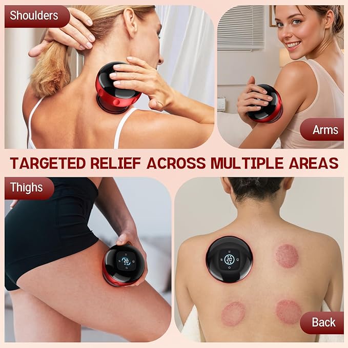 2 Pack Cupping Set, Smart Cupping Therapy Massager, 7 in 1 Red Light Cupping Therapy Set with 2 Modes for Targeted Pain Relief, Muscle Soreness,Tighter Skin,Cupping Kit with 12 Levels Suction and Heat
