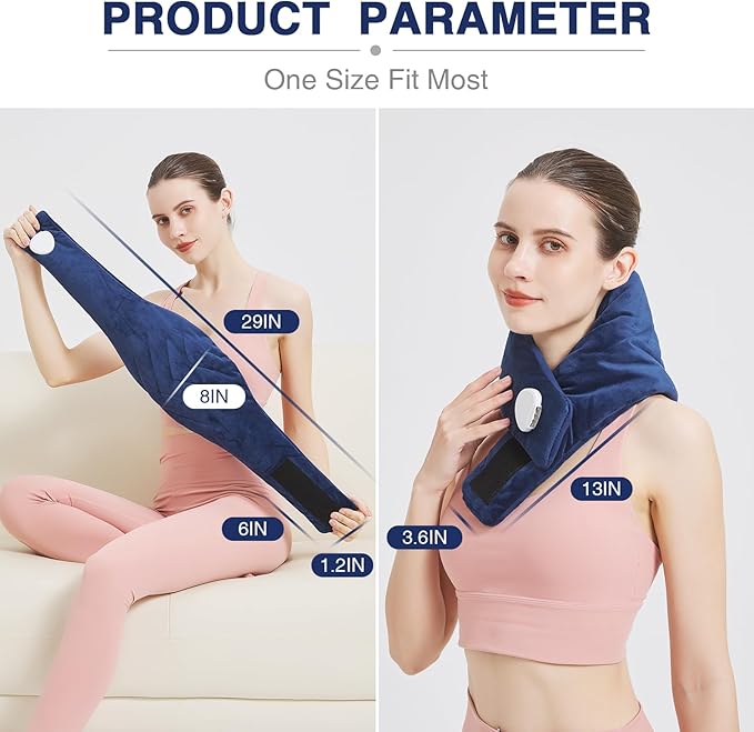 Heating Pad for Neck Pain Relief, Neck Heating Pad for Soreness Stiffness,Heated Wrap Warmer for Cervical Spondylosis,Auto Shut Off,86-158°F Temp Setting