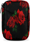 Pill Case Pill Travel Organizer Fresh Rose Flower 7 Day Weekly Medicine Pill Box Small Cute Compact Size Vitamin Container Pill Bottle Portable Birth Control Pill Holder Bag