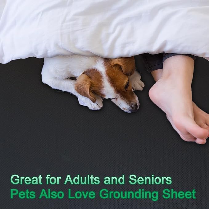Earth Mat Grounding Pad for Bed, Conductive Carbon Leatherette Mattress Cover Pad to Improve Sleep (54 * 78 inch)