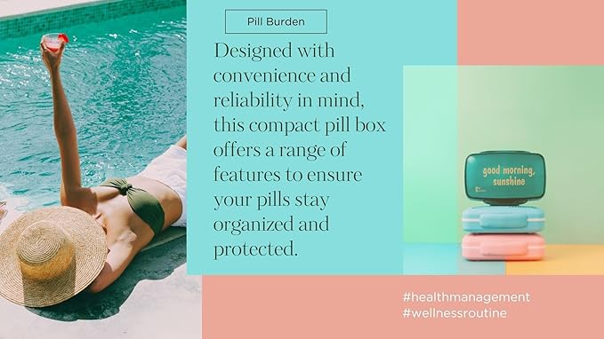 Cute, Large Pill Organizer for Vitamins & Supplements - Big, Silicone, Pink, Mentally Stable