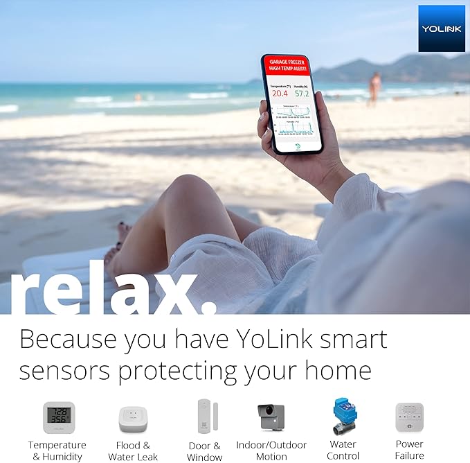 YoLink LoRa 1/4 Mile Wireless Range Smart Motion Detector, Indoor Motion Sensor, Motion Detector, Alexa, IFTTT, YoLink Hub Required