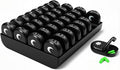 XL Monthly Pill Organizer 2 Times A Day, AM/PM One Month Pill Box 28 Day,Daily Pill Case Large 4 Week Big Compartments for Pills Vitamin Fish Oil Supplements (Black) (Black)