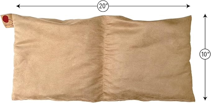 Double Square Red Denim Cherry Pit-Stone Pillow, Microwavable Hot/Cold Compress, Sustainable Heating Pad, Moist Heat, Muscle Joint Pain Relief, Gift.