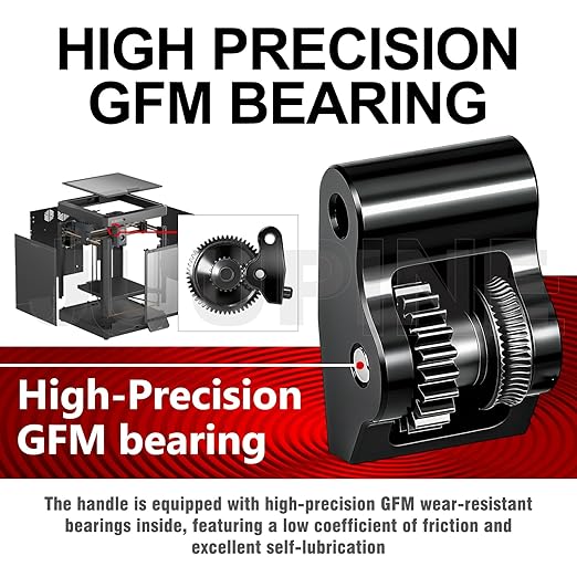 for Elegoo Centauri Carbon High Quality Extruder Gear Kit, Metal Hardened Steel Gear, wear-Resistant Bearings, Smooth Extrusion SKD11 Material Gear Fit for Elegoo CC/CC 2 3D Printer Accessories