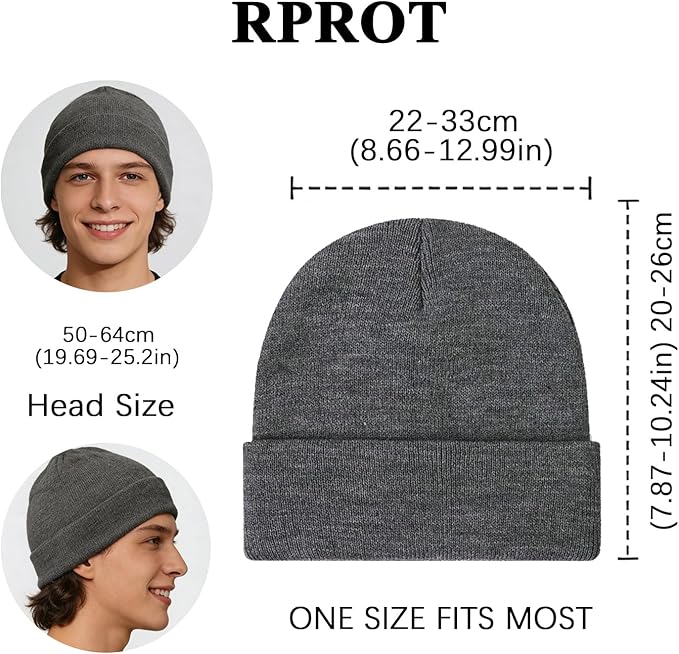 Beanie Protection Cotton Hat,Effective 99.99% Anti R.adiation Cap, E.M.F Hat Shielding Cell WiFi 5G RF 19.6-25.2 in