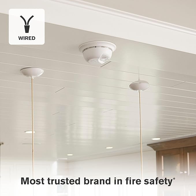 BRK First Alert Smoke Alarm, Interconnect Hardwire Detector with Battery Backup, SMI100-AC, 3-Pack