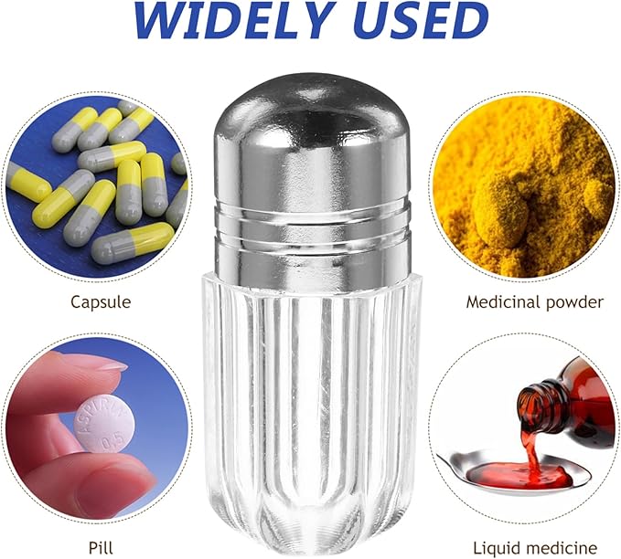 20Pcs Mini Plastic Pill Bottles with Secure Caps Clear Travel Vials for Pills Capsules Medicine Storage and Small Item Organizer