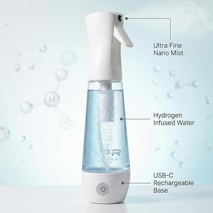 Nano Mist Spray Bottle for Face & Hair – Hydrogen Water Facial Mister, Portable Hydrating Skin Care Tool for Glowing Skin
