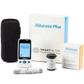 iGlucose Connected Glucose Monitor - Unlimited Test Strips & Lancets - Blood Sugar Testing Kit - Cell Enabled - Immediately Transmits Results & Alerts to SMS, Push & Email to Caregiver or User