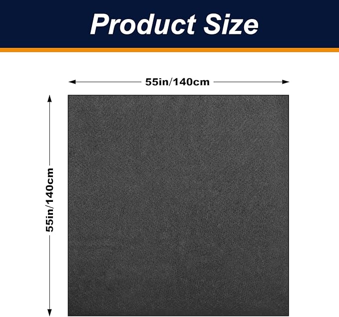 XANGNIER Cold Plunge Mat,55x55in Ice Bath Tub Protective Floor Mat,Waterproof,Slip-Proof,Indoor Outdoor,Portable Ice Bath Accessories