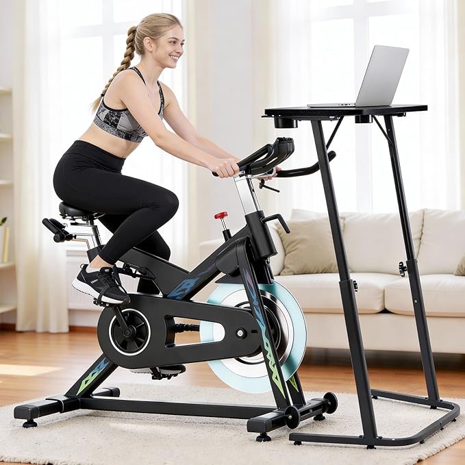 VTORY Treadmill Desk – Adjustable Desk for Walking Pad, Stable & Heavy-Duty Height 30"-47", Portable Walking Pad Desk Table Stand for Home Office & Work with Installation Guide (Black)