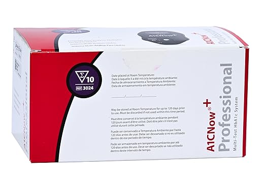 PTS Diagnostics A1C Now+ Multi-Test Blood Glucose Monitor (10 tests/box)