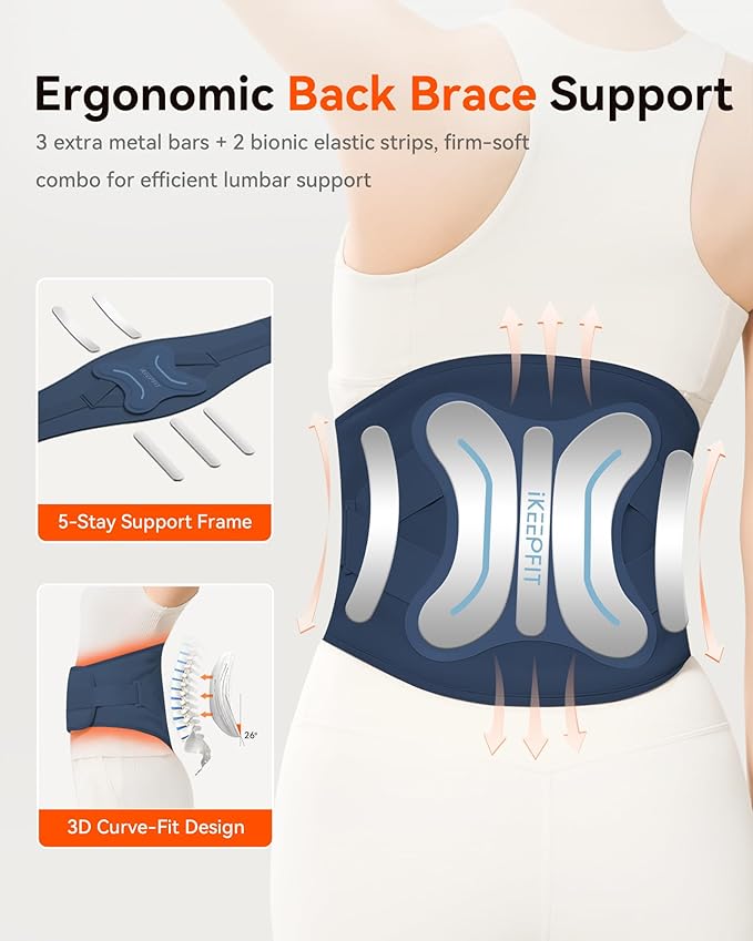 Cordless Heating Pad with Massager for Back Pain Relief: MAXwarm® 4.0, Portable Heated Back Brace with Lumbar Support for Sciatica, Large 8000mAh Battery, for Women Men 70"
