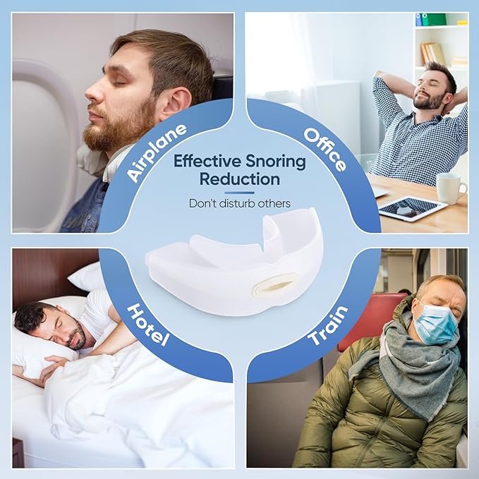 Anti-Snoring Device, Reusable Snore Stopper Anti Snoring Mouthpiece, Snoring Solution Mouthpiece Stop Snoring for Men and Women