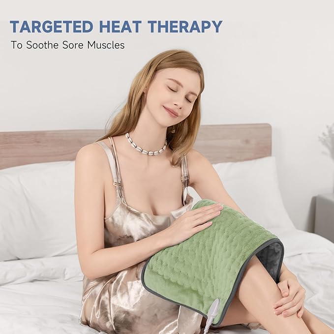 Electric Heating Pad for Pain Relief, Soft Heat Wrap for Neck, Back, Legs, Moist/Dry Heat, 6 Heat Settings & Auto Shut-Off, Gift for Mom, Dad, Grandma, Grandpa