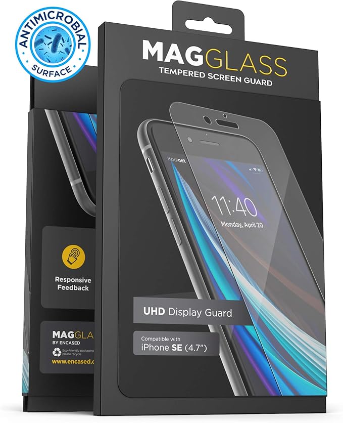 magglass iPhone SE Matte Screen Protector - Anti Glare, Fingerprint Resistant Tempered Glass (SE 2022 3rd Gen/SE 2020) (Matte)