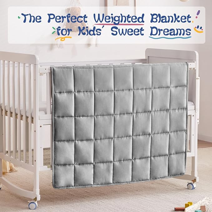 Weighted Blanket Kids (36"x48" 3lbs),Ultra Soft and Cozy Cooling Weighted Blanket Kids,Heavy Blanket with Machine Washable Soft Blanket, Stone Grey