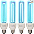 BAIMNOCM UV Light Bulb Ozone Free, UVC Lamp 25 Watt, UV Disinfection Light, 254nm Weavelength UVC lamp Ultraviolet Light Bulb, E26 Base 4 Pack