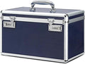 Large Capacity Combination Locking Medicine Box with Portable Storage Case, 15 x 8.7 x 9.3 Inch, Childproof Medication Lock Organizer, Lockbox for Secure Cash, ID Documents (Blue/X-large)