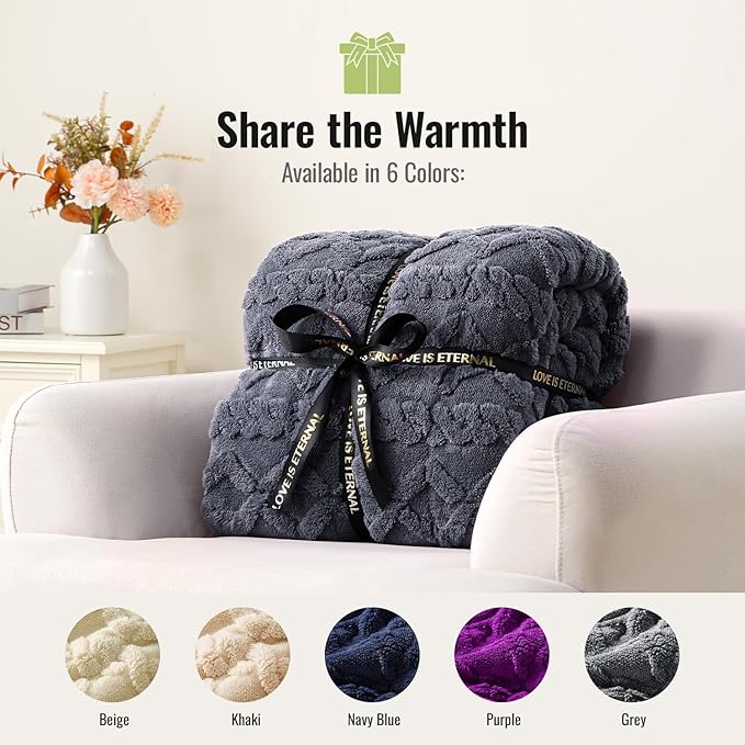 Uttermara Weighted Blanket for Adults Twin Size 15lbs 48x72 inches, Dual Sided Soft Jacquard Sherpa Weighted Blankets, Thick Heavy Blanket for Sleeping and Calming, Dark Grey
