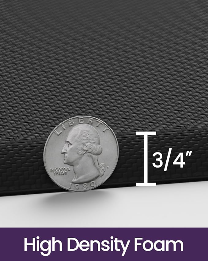 DEXI Kitchen Mat Cushioned Anti Fatigue, Extra Long Large Comfort Standing Floor Mats Waterproof, Memory Foam Antifatigue Runner Rug for Desk Office, Sink, Laundry, 70x20, Black