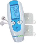 AccuRelief TENS Unit Muscle Stimulater Pain Relief System - Electric Muscle Stimulator with Electrodes for Neck, Back, and Full Body, White and Blue