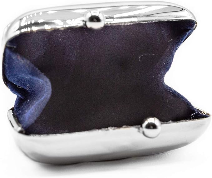 Silver Classic Purse Shaped Pocket Purse Portable Travel Pill Box & Medicine Organizer (1 Large Compartment)