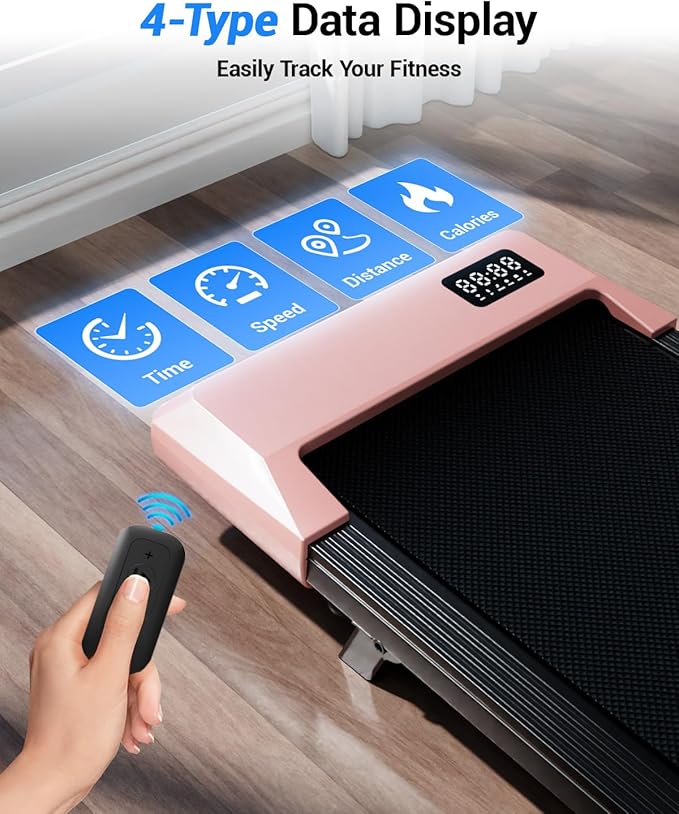 Superun Walking Pad with 6% Incline, Under Desk Treadmill for Home Office, 3 in 1 Portable Walking pad Treadmill with Remote Control and LED Display, 2.5HP Quiet Mini Treadmills, 300 lbs Capacity