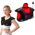 Red Light Therapy Pad for Neck Shoulder Back Pain Relief, Infrared Light Therapy Heating Warp for Upper Back, 165LEDs 3-in-1 Chip，660nm&850nm(Black)