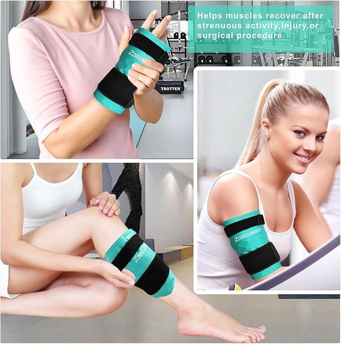 Wrist Hand Ice Pack Wrap 2 Pack-Reusable Gel Hot & Cold Therapy for Wrist Elbow Hand Pain Relief from Carpal Tunnel, Soreness,Rheumatoid Arthritis, Tendonitis,Swelling, Bruises & Sprains