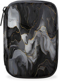Black Grey Marble Modern Travel Pill Organizer Box Weekly Portable Pill Case Daily Pills 7 Day Small Birth Control Pills Container Removable Compartments for Medicine Vitamins Fish Oil