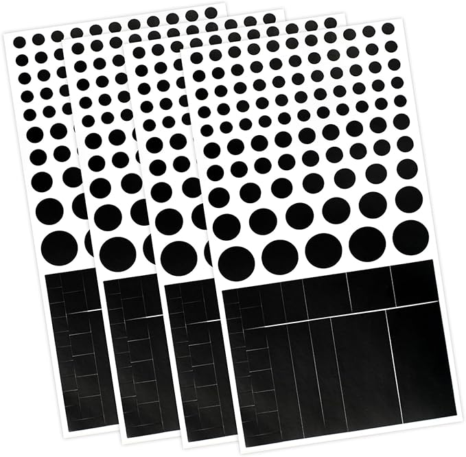 Vinyl Webcam Covers – Restickable Privacy Stickers for Laptop, Smartphone, Tablet, Smart TV & Game Console – Black, Multiple Sizes