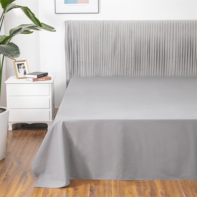 Grounding Sheets Cali-King Size, Organic Cotton + Silver Yarn, Conductive Earthing Flat Sheets for Better Sleep