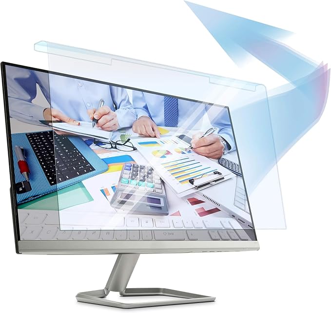 [Pack of 2] Premium Anti Blue Light Screen filter for 22 Inches Computer Monitor, Screen Filter Size is 12.5" Height x19.3" Width, Blocks Harmful Blue Light, Reduce Digital Eye Strain
