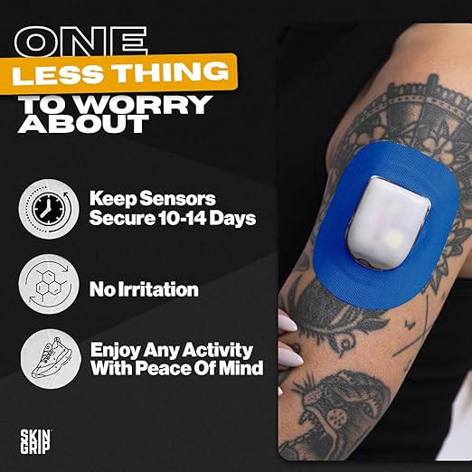 Skin Grip Insulet Omnipod 5 Adhesive Patches Waterproof & Sweatproof (Also Fits Omni pod Dash), Pre-Cut Medical Tape, Ultimate Insulin Pump Protection, Diabetic Sensor Covers, 20-Pack, Rainbow Pack