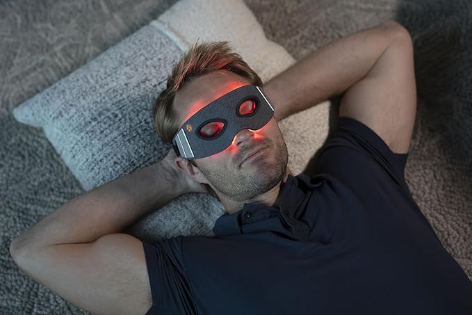 Red Light Eye Mask - Reduce Dark Circles & Wrinkles, Red Light Therapy for Under-Eye Treatment & Rejuvenation, Anti-Aging, Boost Collagen - Only 3 Minutes a Day