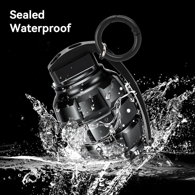 Keychain Pill Container Waterproof Portable Small Pill Case Durable Aluminum Travel Pill Box with Carabiner for Medication, Vitamins, Outdoor Use - Black