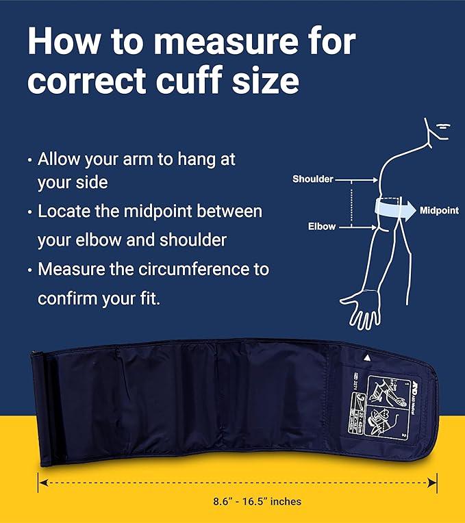A&D Medical Talking Blood Pressure Machine UA-1030T with Medium Blood Pressure Cuff (23-37 cm / 9.0-14.6” Range) TriCheck Mode & Body Movement Sensor