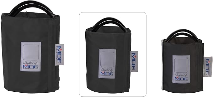 MDF Instruments Latex-Free Large Adult Replacement Blood Pressure Monitor Cuff D-Ring - Double Tube - Black (MDF2080460D-11)